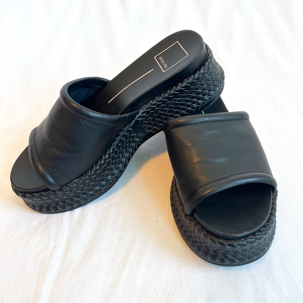 Dolce Vita Leather Platform Sandals